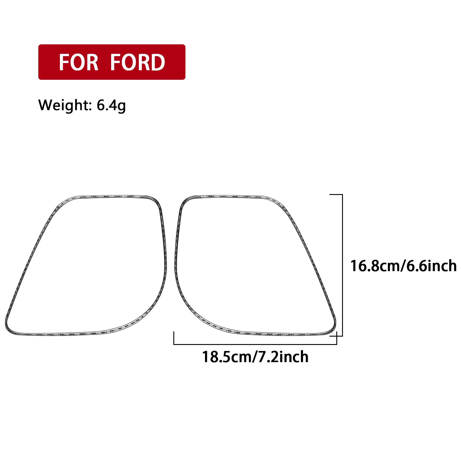 Для Ford Focus 2012-2018 автомобильные аксессуары из углеродного волокна задняя дверь