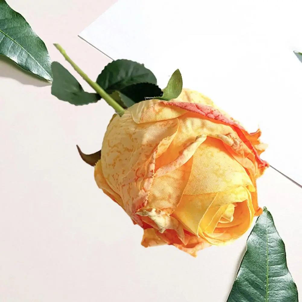 Искусственная Роза с имитацией сгоревшей кромки Реалистичная искусственная