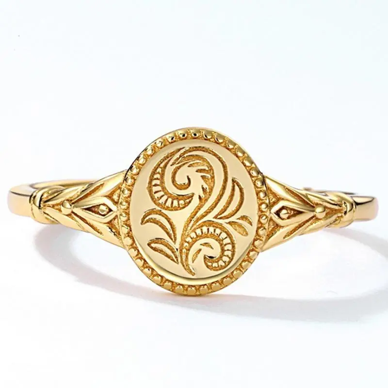 

Flower Ring Trendy Golden Promise Rings for Women Simple Design Zinc Alloy Woman Party Gifts Fashion Jewelry Accessories