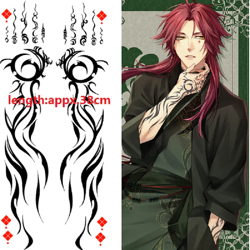 

Anime Temporory Tattoo Piofiore no Banshou ricordo Yang Sticker Cosplay Prop