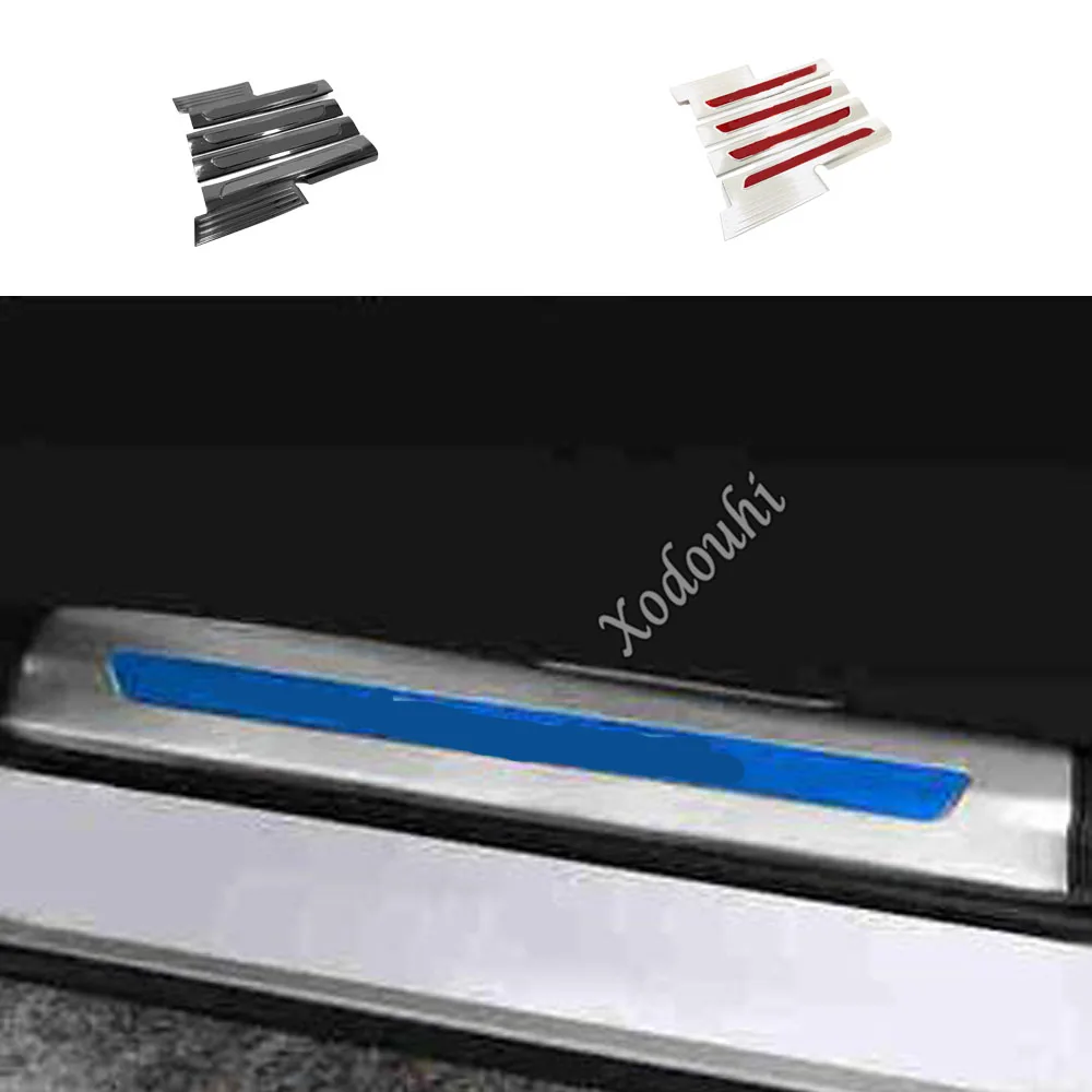 

For Hyundai Santa Fe Santafe 2019 2020 2021 2022 Car Inner Threshold Bumper Trim Stainless Steel Scuff Sill Trunk Plate Pedal
