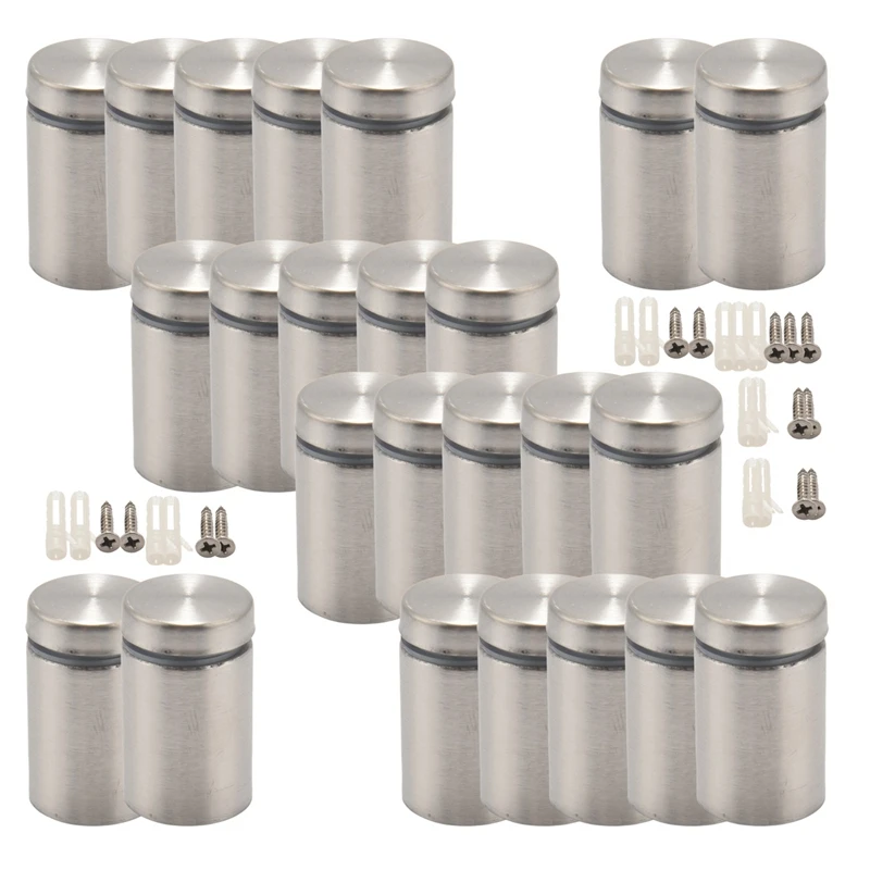 

24Pcs 3/4 X 1 Inch Sign Holders Standoff Screws Wall Standoff Holders Screws Mount Hardware Advertising Glass Acrylic Standoff S