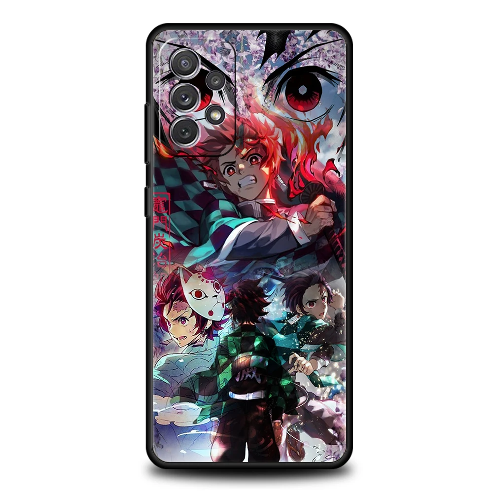 Kimetsu No Yaiba Silicone Case For Samsung Galaxy A32 A52 A13 A22 A72 A51 A71 A41 A11 A31 A21S 5G Luxury Phone Cover Shell Coque