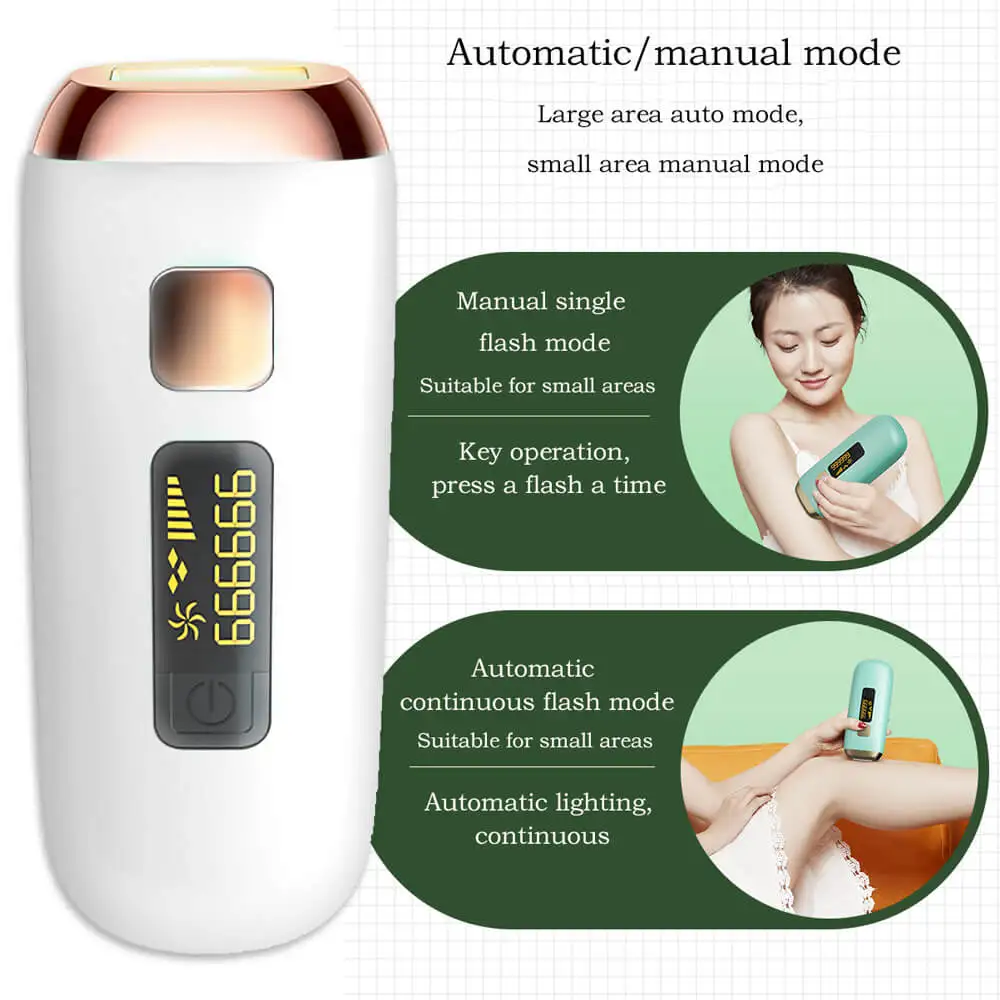 Лазерный эпилятор для удаления волос IPL женщин портативный безболезненный