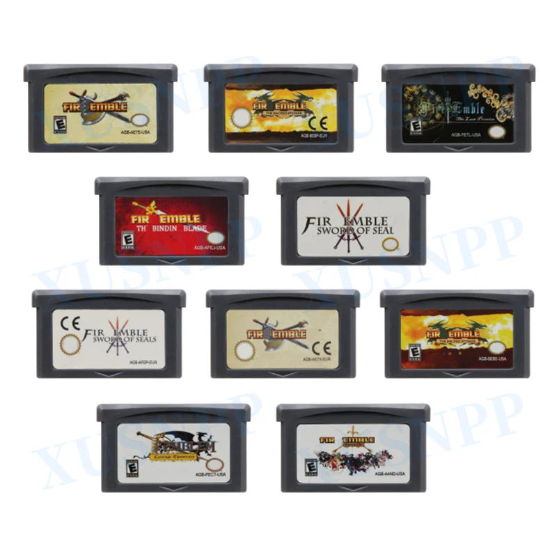 32-битные карты памяти XUSNPP для видеоигр GBA DS 2DS 3DS NDSL, чернильные картриджи, огонь, Мерл, ролевая игра, Серия США/ЕС