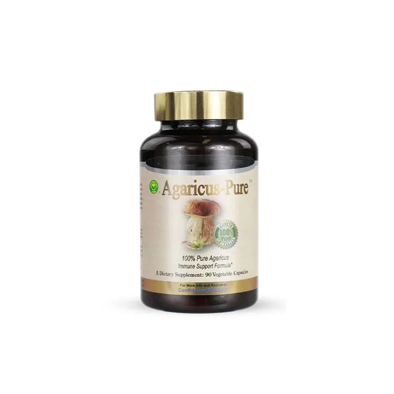 

Agaricus-чистые бразильские колпачки для грибов, поддержка иммунного здоровья, 90 колпачков/бутылка
