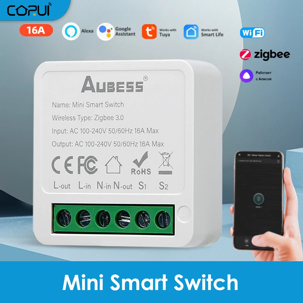 

Умный выключатель Zigbee Tuya, хаб с двухсторонним управлением, работает с приложением Smart Life, Alexa, Google Home