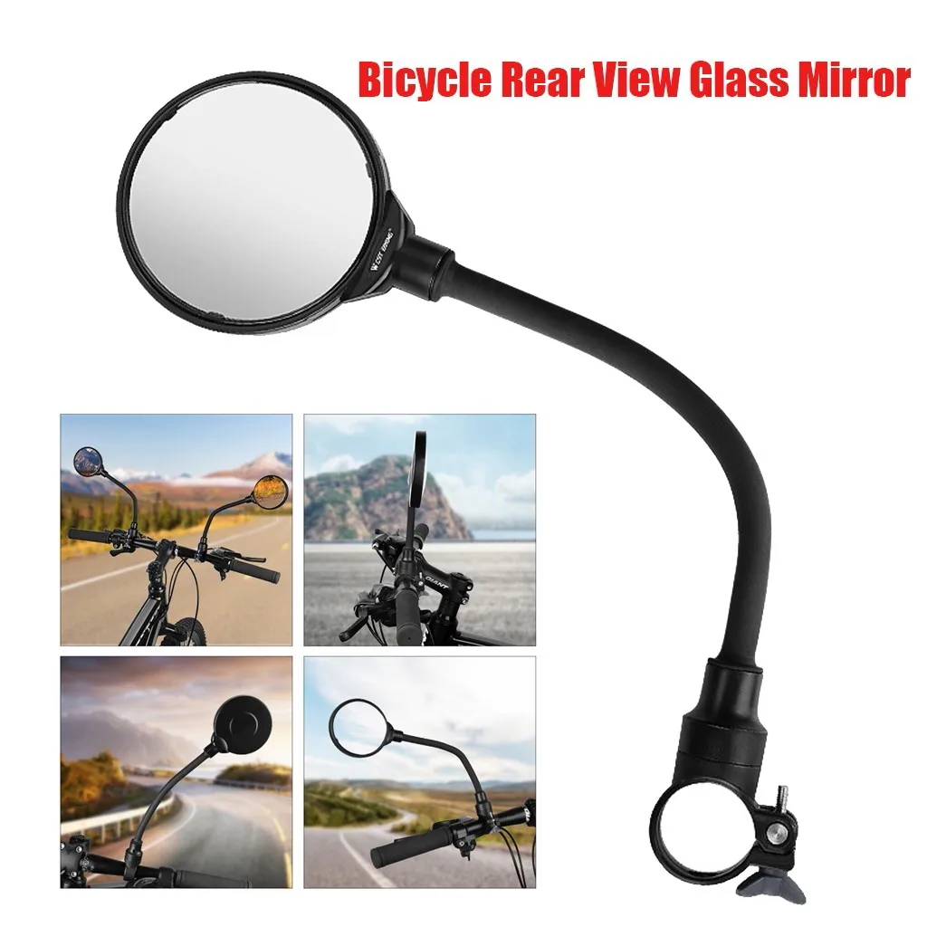 

West Biking Rearview Mirror Bicycle Bike Mirror Handlebar Adjustable Rotatable Wide Angle Convex Mirrors For Mtb Road Cycling