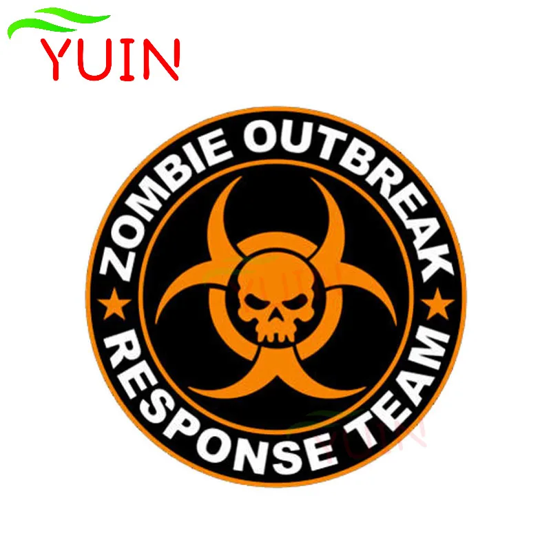 

ZOMBIE OUTBREAK RESPONSE TEAM Orange Classic Car Sticker Accessories Personalized PVC Bumper Waterproof Sunscreen Decal 9*9cm