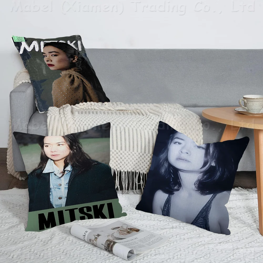 Hip Hop Singer Mitski Vintage Pillowcase Toon Gift Cushion Cover Bedroom Home Sofa Chair Seat Decor Pillow Case