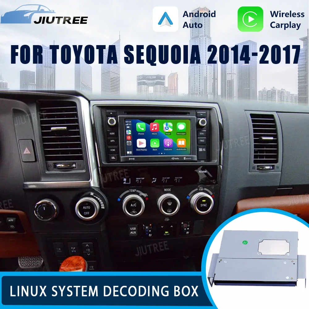 Linux System For Toyota Sequoia Panasonic Device 2014-2017 OEM Car with Decoder BoxAndroid Auto MuItimedia Wireless CarPlay