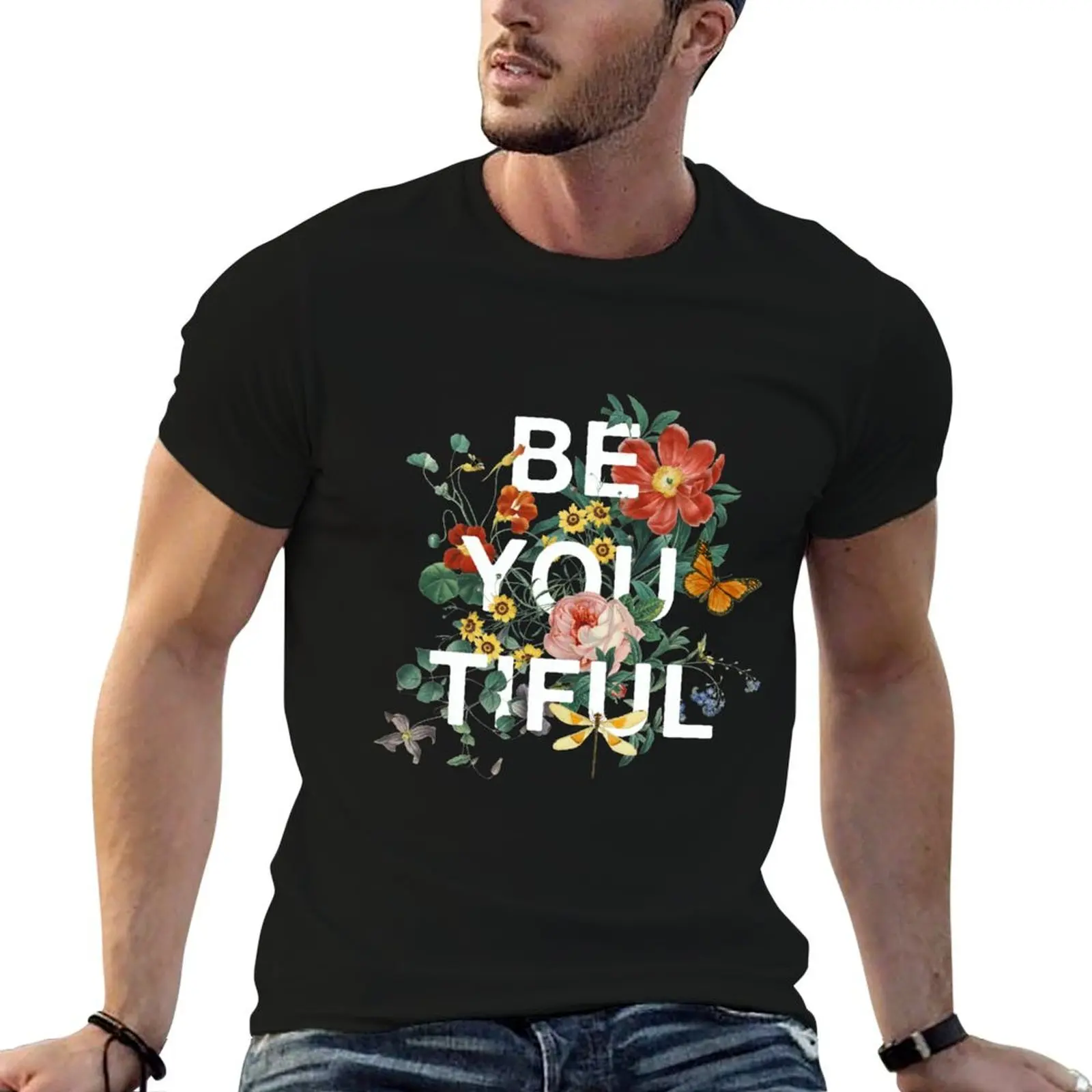 Фото Футболка Be You Tiful, простая повседневная футболка с короткими рукавами №1