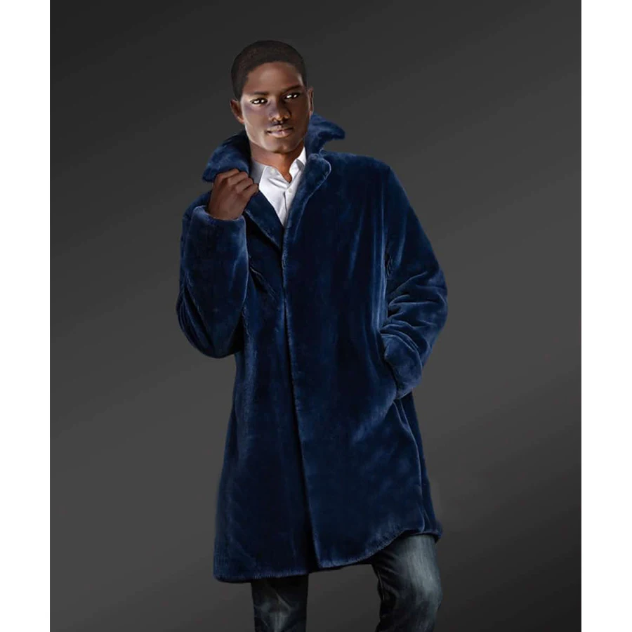 

Fur Coat Man Natural Fur Jacket Fashion Warm Overcoat