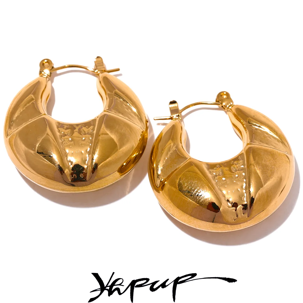 Новинка необычные серьги-кольца Yhpup из нержавеющей стали очаровательные