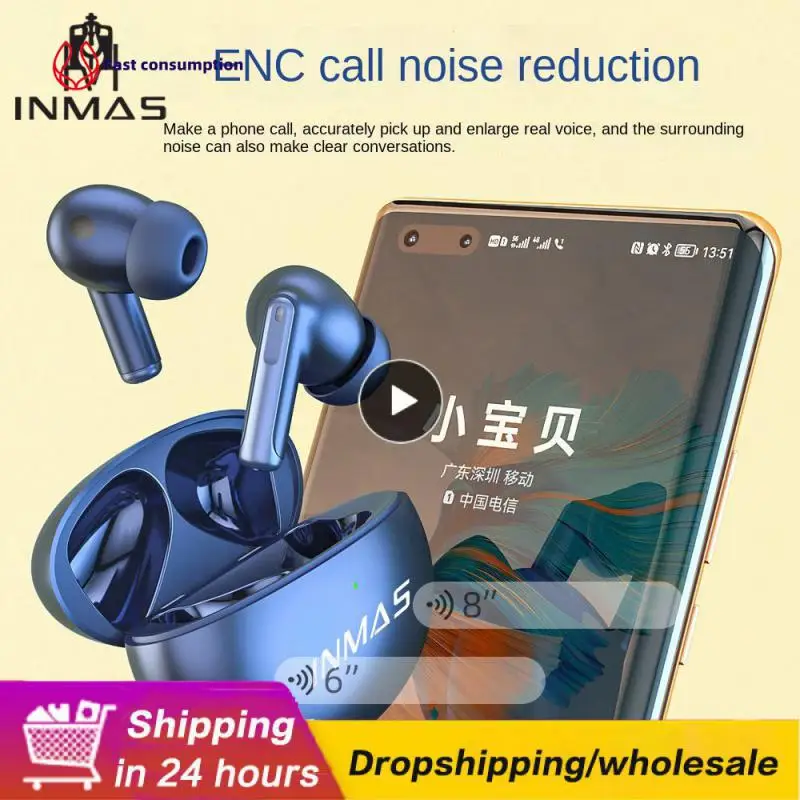 

For Huawei Tws Headset Noise Reduction Touch Control Earphones Long Standby With Mic Earbuds With Charging Box