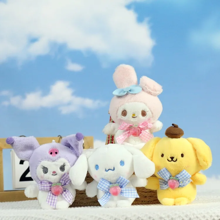 

Симпатичная и милая подвеска Sanrio, плюшевая игрушка, кукла Kuromi, собака корицы, кукла, мелодия, школьный портфель, подвесное украшение