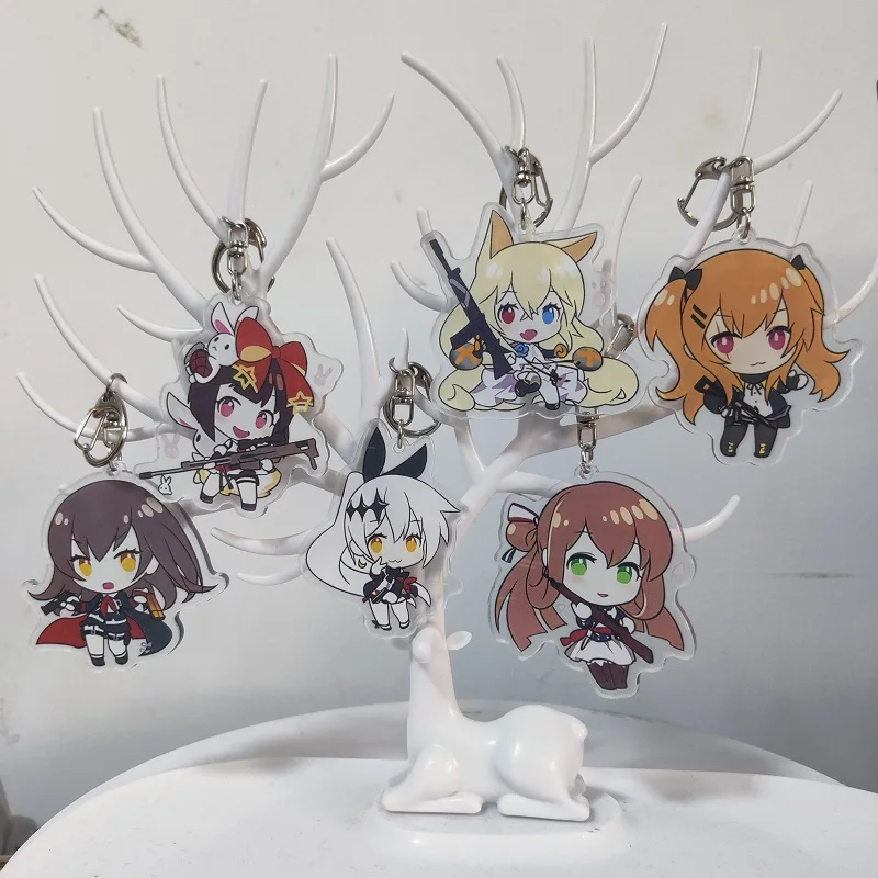 

Girls Frontline Game Character New Anime Key Chains Toys Double-Sided Acrylic Key Rings Cute Pendant Decor Xmas Gift Hot Sale