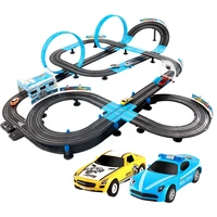 electric rail car double remote control car racing track toy autorama circuit voiture electric railway slot race car kid toy
