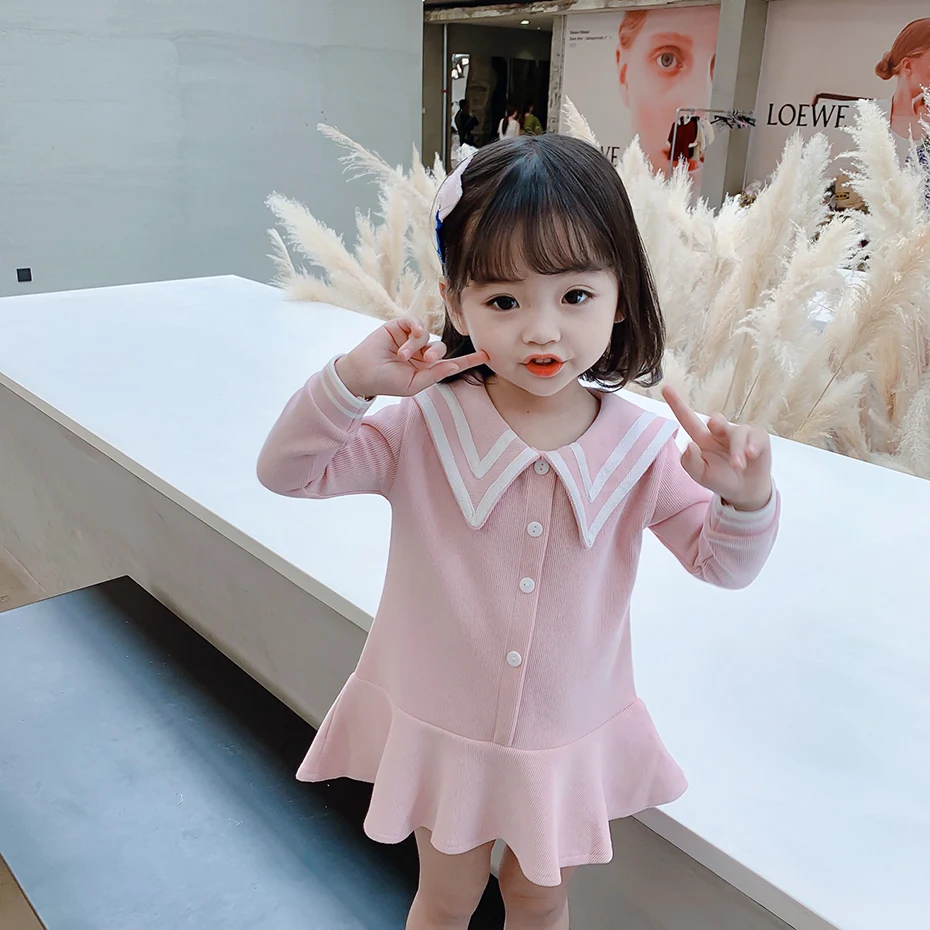 

Dress Girl Striped Pattern Dress for Kids Girl Casual Style Kids Dress Spring Autumn Costumes for Girls Dropshipping