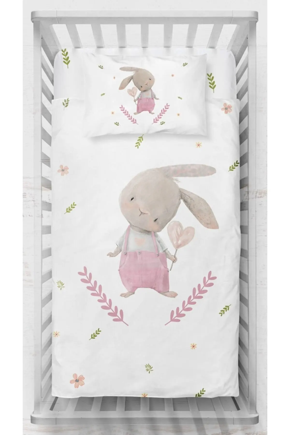 3Pcs/Set Satin Baby Bedding Set Cartoon Animal Print Baby Crib Bed For Newborns Infant Bedding Set 100% Soft Comfortable Cotton