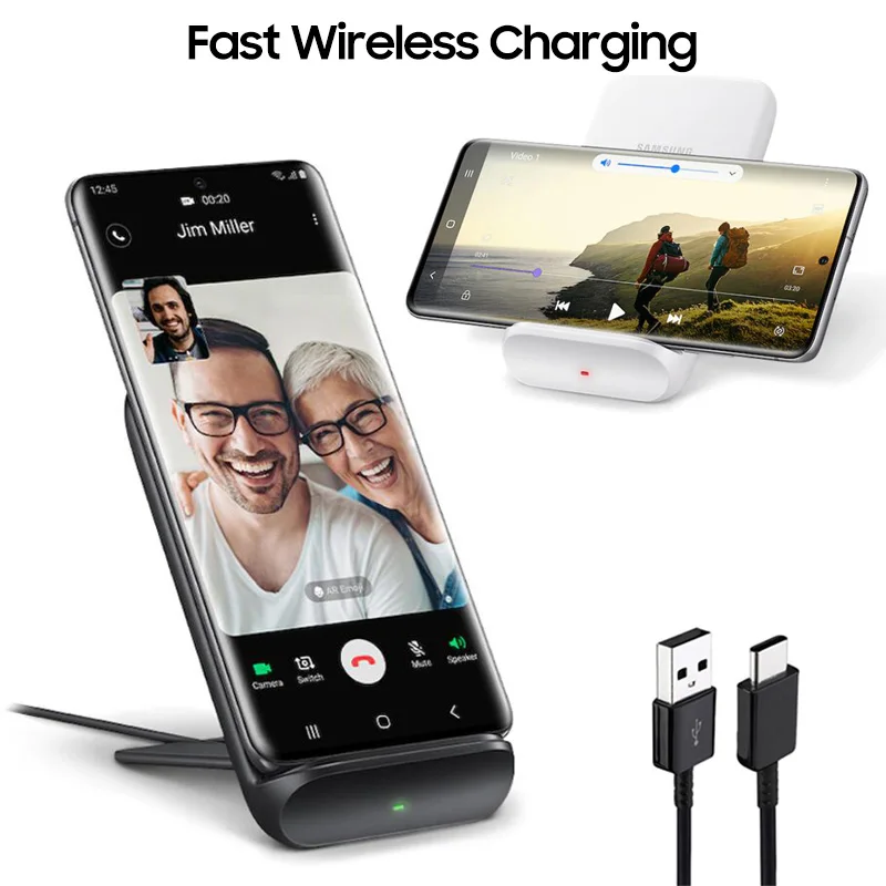 QI Fast Wireless Charging Charger Pad For Samsung Galaxy Note10 Note20 Ultra S20 S20+ S20 Ultra S21 S21+ S22 Ultra iPhone XS XR  - buy with discount