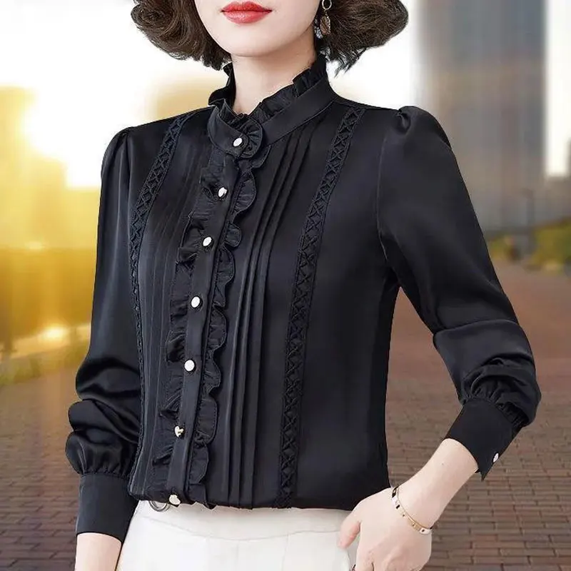 Женская блузка Gefevoqe офисного стиля из полиэстера