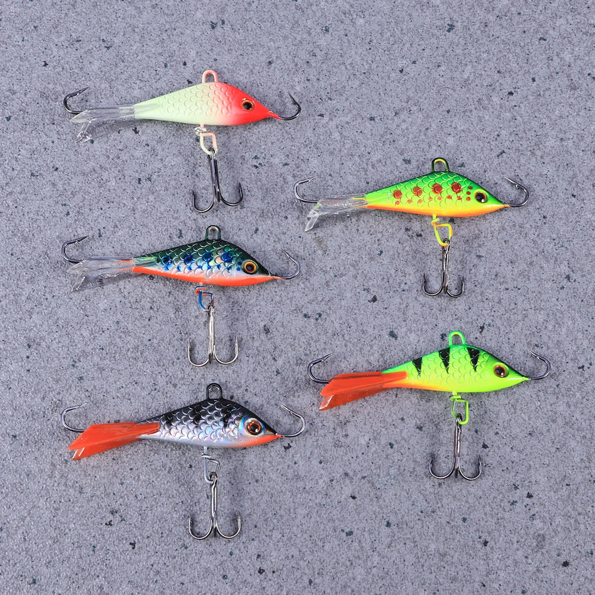 

5Pc Fishing Lure Life-like Fishing Tackle Tool Bait Hooks Baits for Pike Yellow Perch