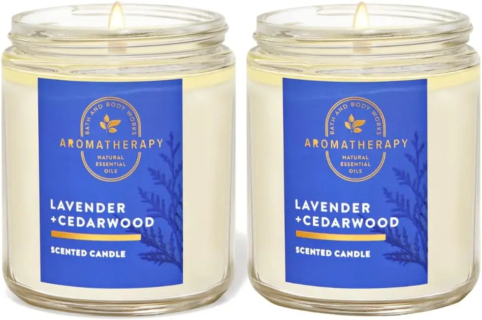 

and Body Works Lavender Cedarwood (7oz/ 198 g) 2-Piece Pack Single Wick Candle