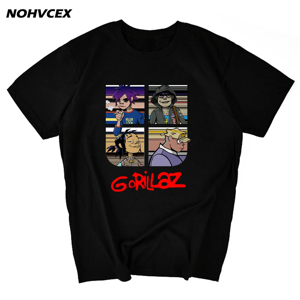 Gorillaz Tee Adult Great Quality Tees Shirt Homme Short Sleeve Cheap Price Brand Merch