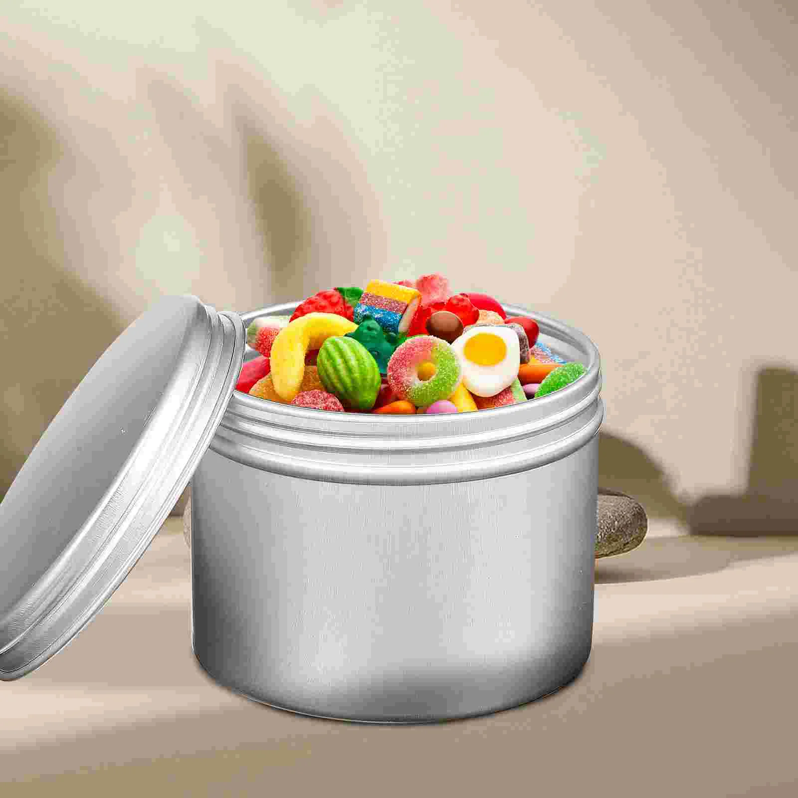 20 шт. круглая герметичная алюминиевая коробка контейнеры с винтовой крышкой