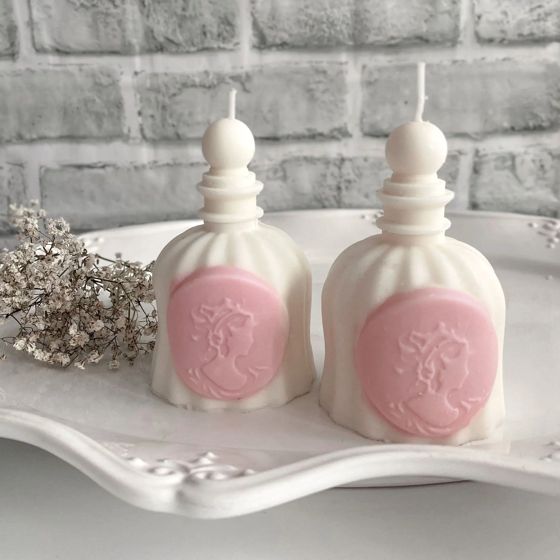 

3D Perfume Bottle Scented Candle Silicone Mold Home Crafts Decoration DIY Handmade Epoxy Resin Plaster Soap Candles Making Mould