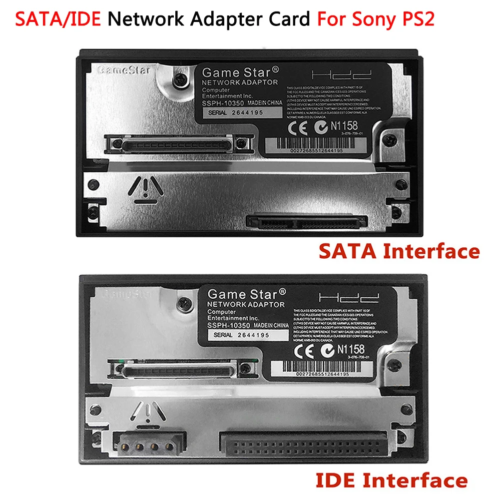 

Сетевая карта с интерфейсом SATA/IDE для игровой консоли Sony PS2 2,5/3,5 дюйма, адаптер SATA Socket HDD для сетевой карты Playstation 2