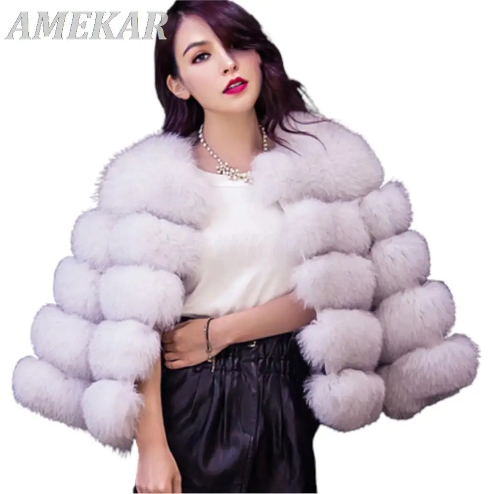 Faux Fur Coat Mink Fur Coats Winter Jacket Women Elegant Thick Warm Outerwear Fake Fur Jacket Women Parka Female Coat long coat