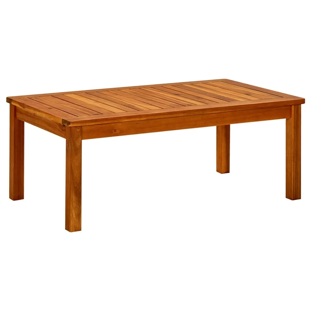 

Patio Coffee Table 35.4"x19.6"x14.1" Solid Acacia Wood Outdoor Table Outdoor Furniture