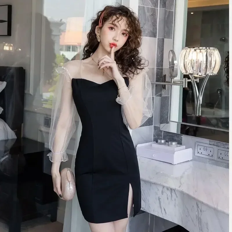 Платье женское кружевное с разрезом шикарное элегантное модное приталенное