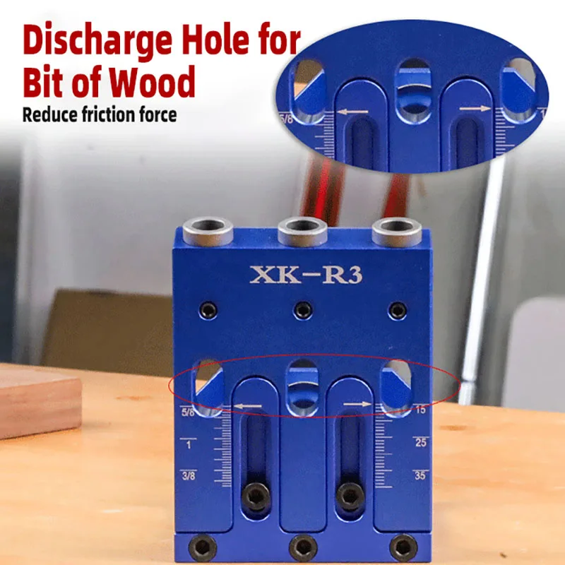 Комплект направляющих для косых отверстий регулируемый локатор деревообработки