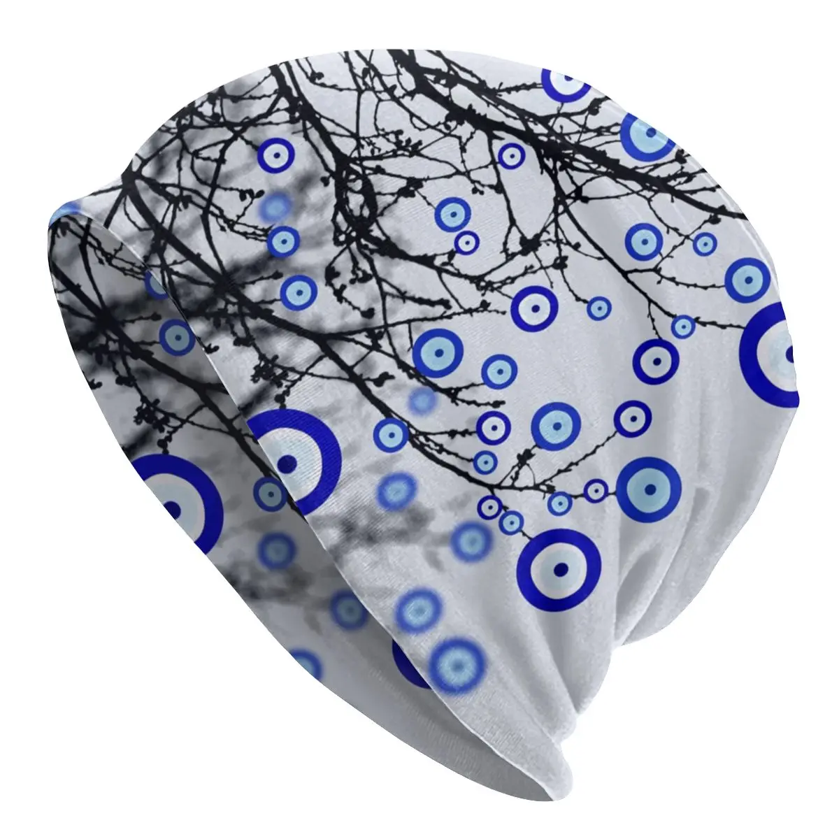 

Turkish Evil Eye Tree Bonnet Homme Cool Knit Hat For Men Women Winter Warm Mediterranean Amulet Beanies Caps
