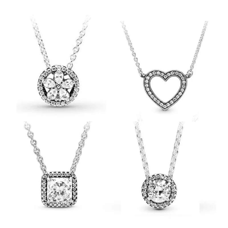 

LR Pendant Boutique Jewelry S925 Silver Design Love Geometric Clavicle Chain Necklace Women's Necklace Fashion Charm For Girlfri
