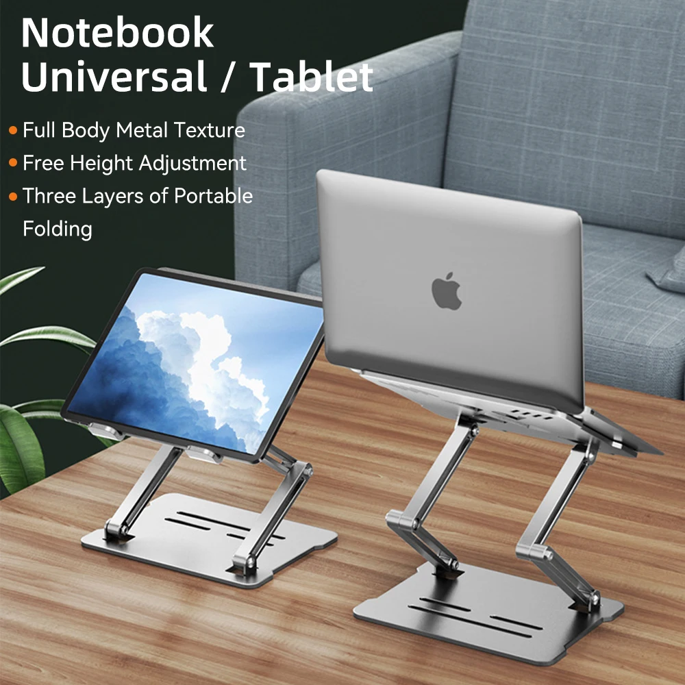 

Desk Laptop Stand Adjustable Aluminum Alloy Laptop Holder Ergonomic Anti-Slip Notebook Riser Compatible with 9-17inch Laptop