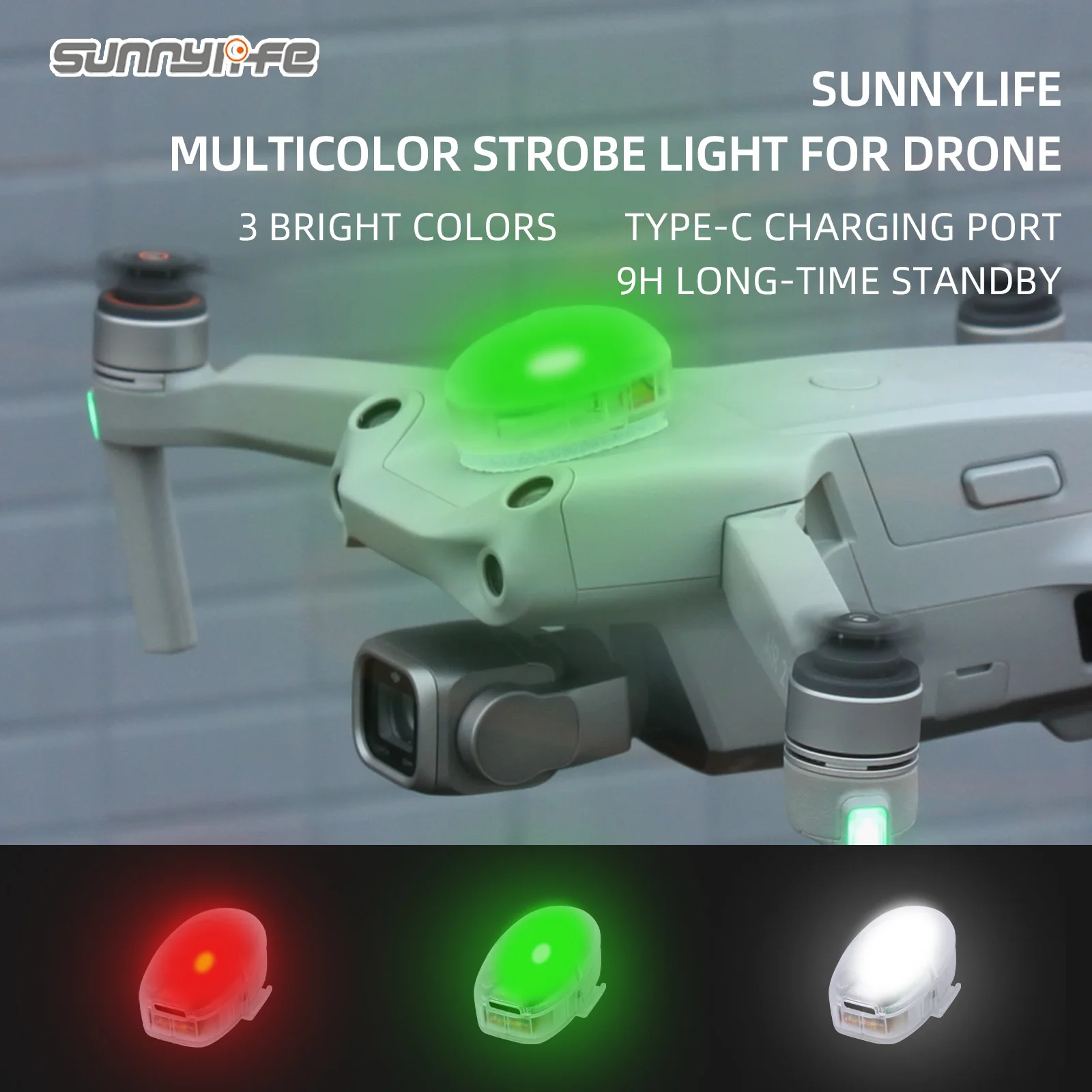 

For dji Avata/Mini3/Pro Rechargeable 3Classic Flash Night Navigation Warning Light