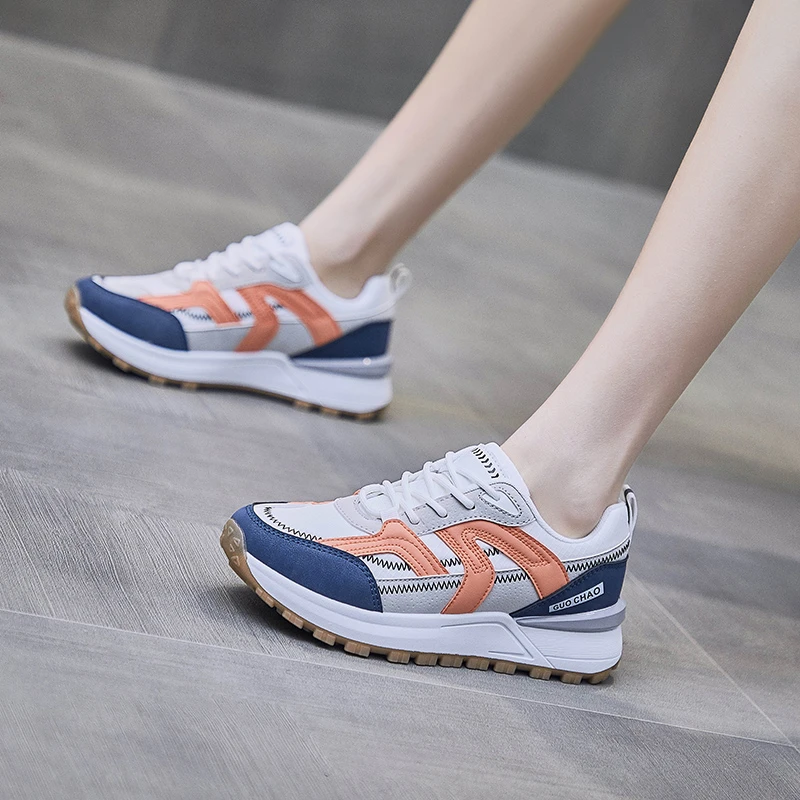 

Women Shoes 2022 Fashion Spring Casual White Shoes Cutouts Lace Canvas Hollow Breathable Platform Flat Shoes Woman Sneakers