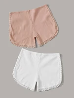 2pack lace trim ribbed panty set