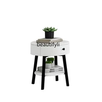 zq nordic storage side table modern minimalist creative black and white bedside table personality living room sofa side cabinet