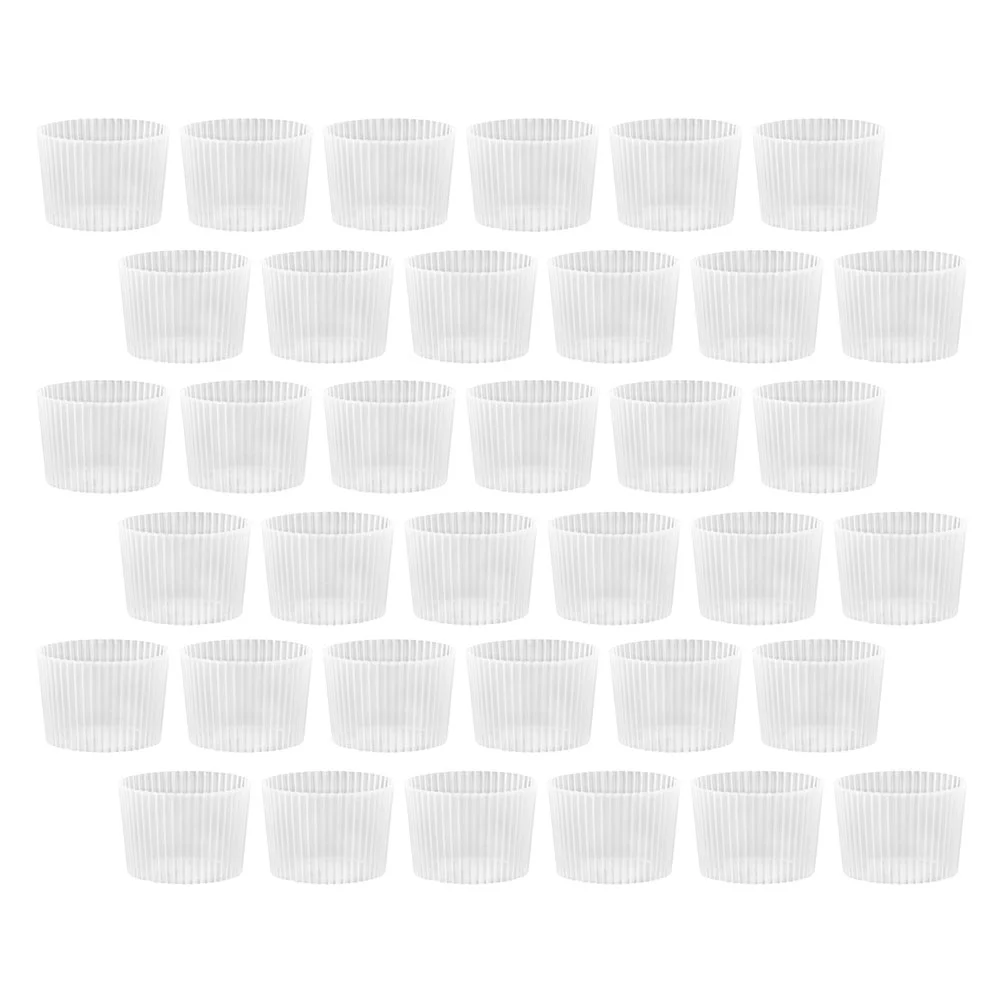 

100Pcs Wave Designed Cup Protectors Disposable Tea Cup Supply Transparent