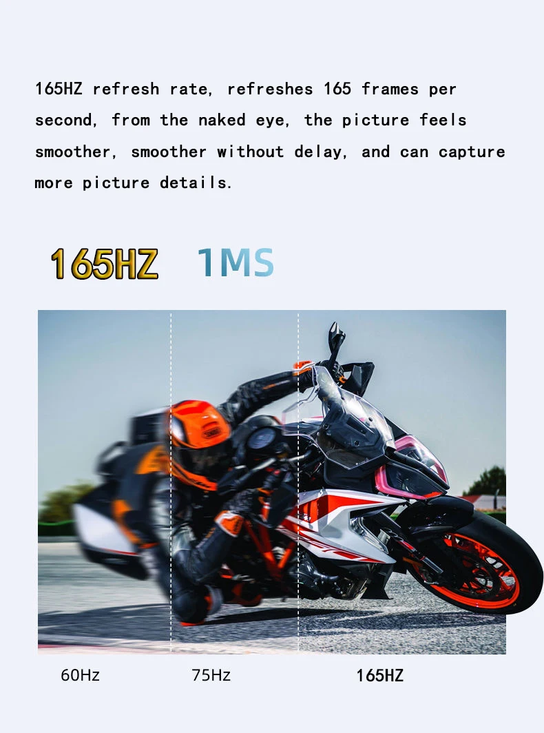 Монитор игровой 24 дюйма 165 Гц 1080p HD изогнутый ЖК-экран