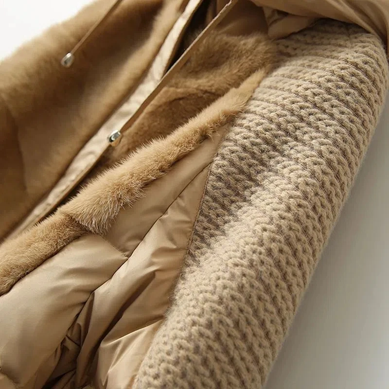 Женский зимний пуховик с капюшоном Паркер зимняя куртка женская 2024 женское