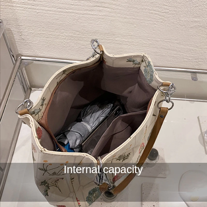 High-capacity Commuter Tote Bag New Summer Shoulder Handbag Casual Portable Travel Multi-functional Storage Fashion All-match