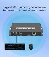 200m hdmi usb kvm extender via cat5e cat6 tcp ip ethernet cable one transmitter to multi receiver video converter pc to monitor