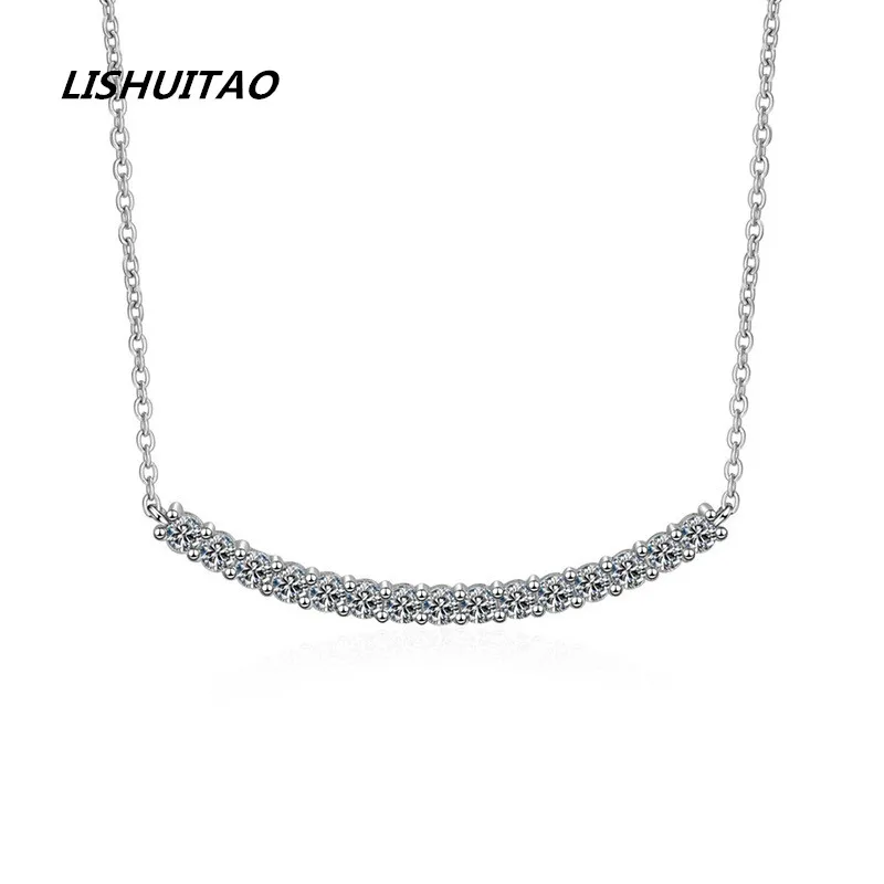 

100% Jewelry For Women's Moissanite Silver S925 Clavicle Chain Fine Craft Fashion Simple Necklace Pendant Gold Plated 18K