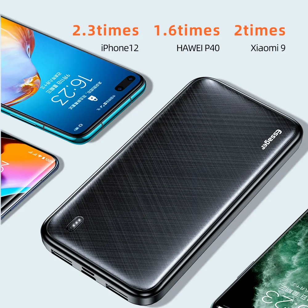 Essager 10000mAh Portable USB Power Bank For iPhone Xiaomi Samsung PD 20W Power Banks Fast Charging External Battery Charger